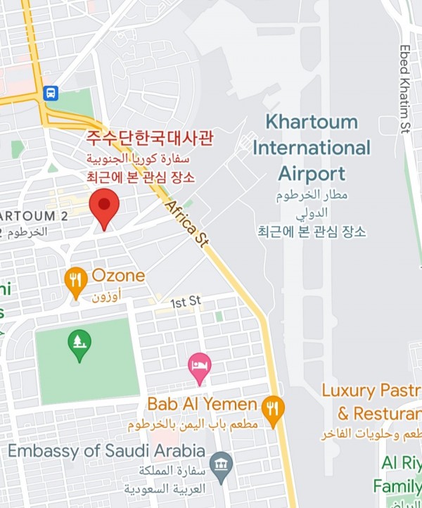 Screenshot_20230415_210314_Maps.jpg BBC 속보)아프리카 수단 대한민국 대사관 근처에서 폭발사망사고 발생